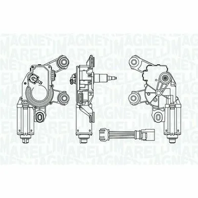 MAGNETI MARELLI 064075100010 Motore Tergicristallo Nuova Collezione