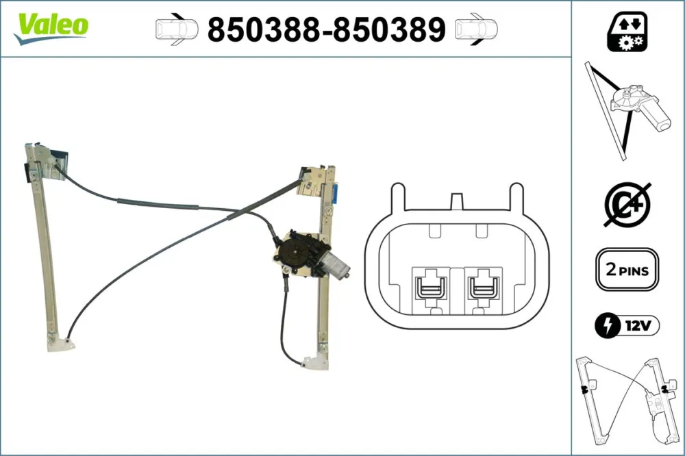 Offerta Lampo VALEO 850388 - Alzacristallo ATP Autoricambi