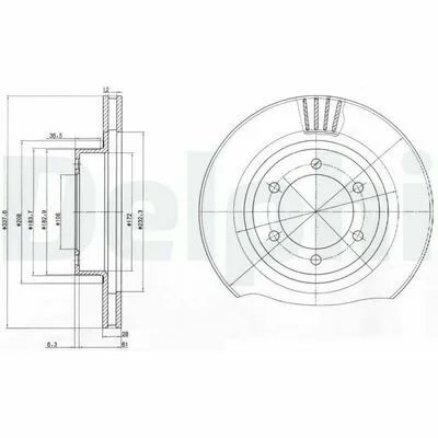 Offerta Limitata DELPHI BG4052 Disco Freno