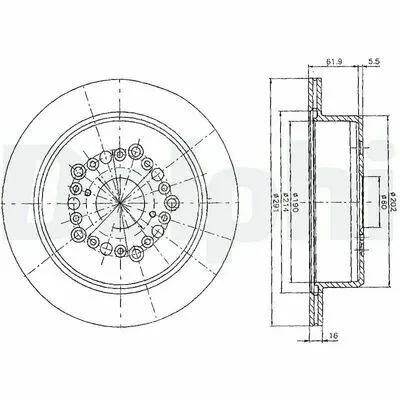Professionale DELPHI BG2662 Disco Freno