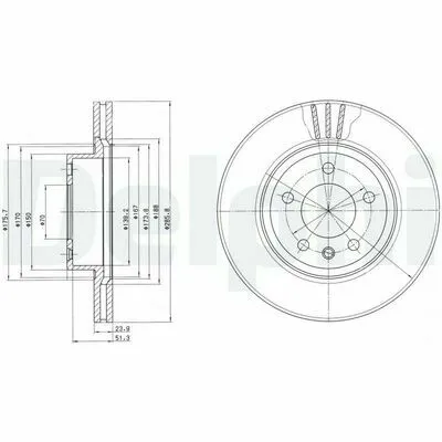 DELPHI BG2908 Disco Freno Di Tendenza
