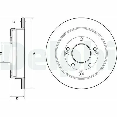 Di Tendenza DELPHI BG4767C Disco Freno