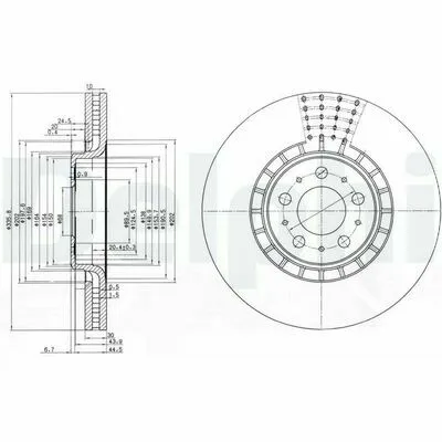Più Venduto DELPHI BG9783C Disco Freno
