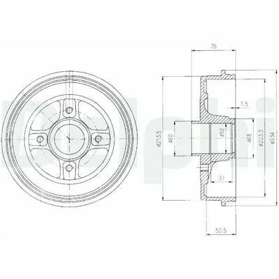 Compra Oggi Stesso DELPHI BF427 Tamburo Freno