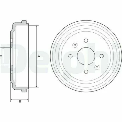 DELPHI BF548 Tamburo Freno Promozione