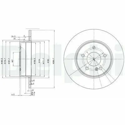 Professionale DELPHI BG3239C Disco Freno