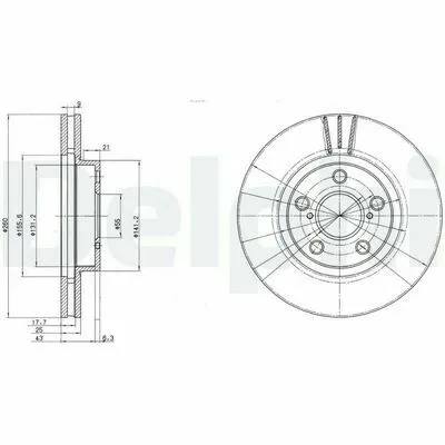 Spedizione Espresso DELPHI BG3347 Disco Freno
