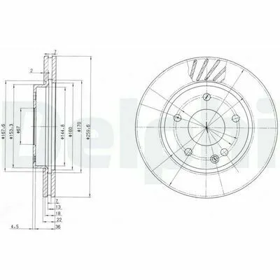 Non Perdere DELPHI BG3395 Disco Freno