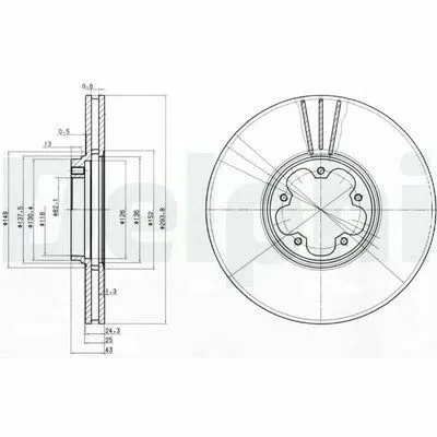 DELPHI BG3504 Disco Freno Occasione Imperdibile