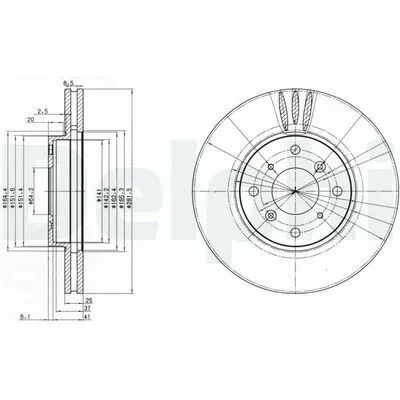 DELPHI BG3516 Disco Freno Professionale
