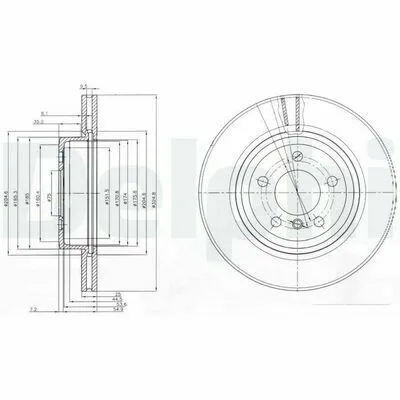 Professionale DELPHI BG3938 Disco Freno