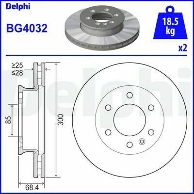 A Buon Prezzo DELPHI BG4032 Disco Freno