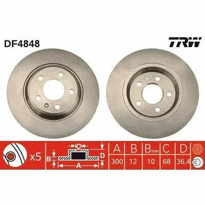 Ultimissimo Modello TRW DF4848 Disco Freno