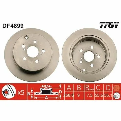 TRW DF4899 Disco Freno Offerta