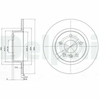 DELPHI BG3227C Disco Freno Popolare