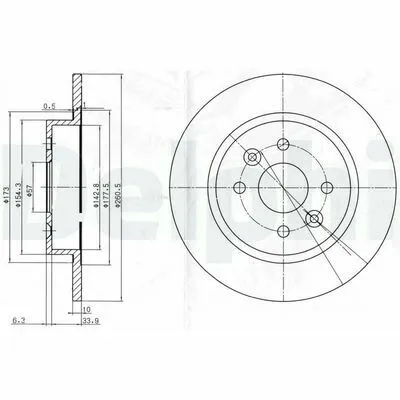 Non Perdere DELPHI BG3804 Disco Freno