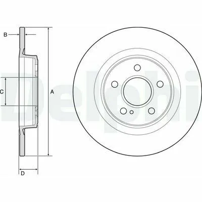 DELPHI BG4790C Disco Freno Consegna Rapida