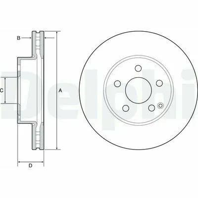 DELPHI BG4945C Disco Freno Direttamente Dal Produttore