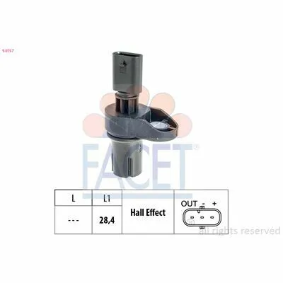Prezzo Ridotto FACET Made in Italy - OE Equivalent 9.0757 Sensore, Posizione Albero a Camme